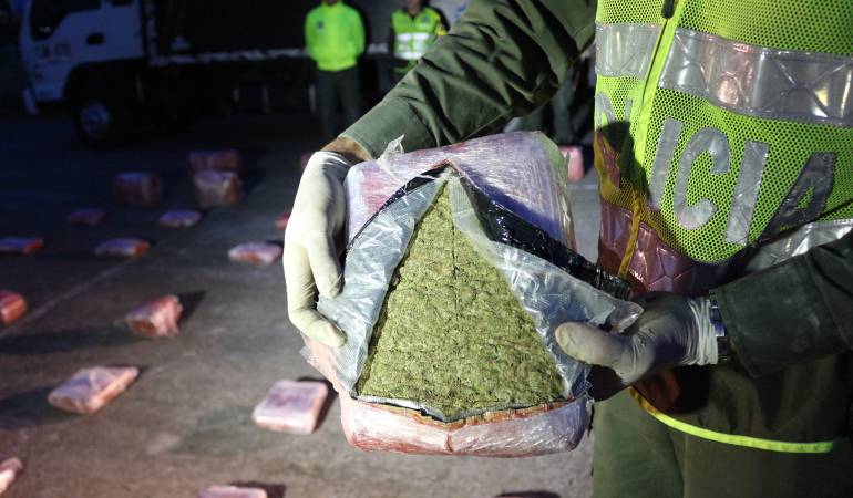 Marihuana incautada en vías de Caldas