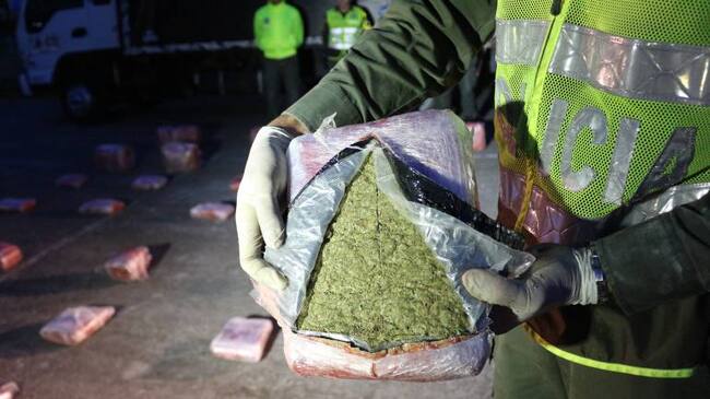 Marihuana incautada en vías de Caldas