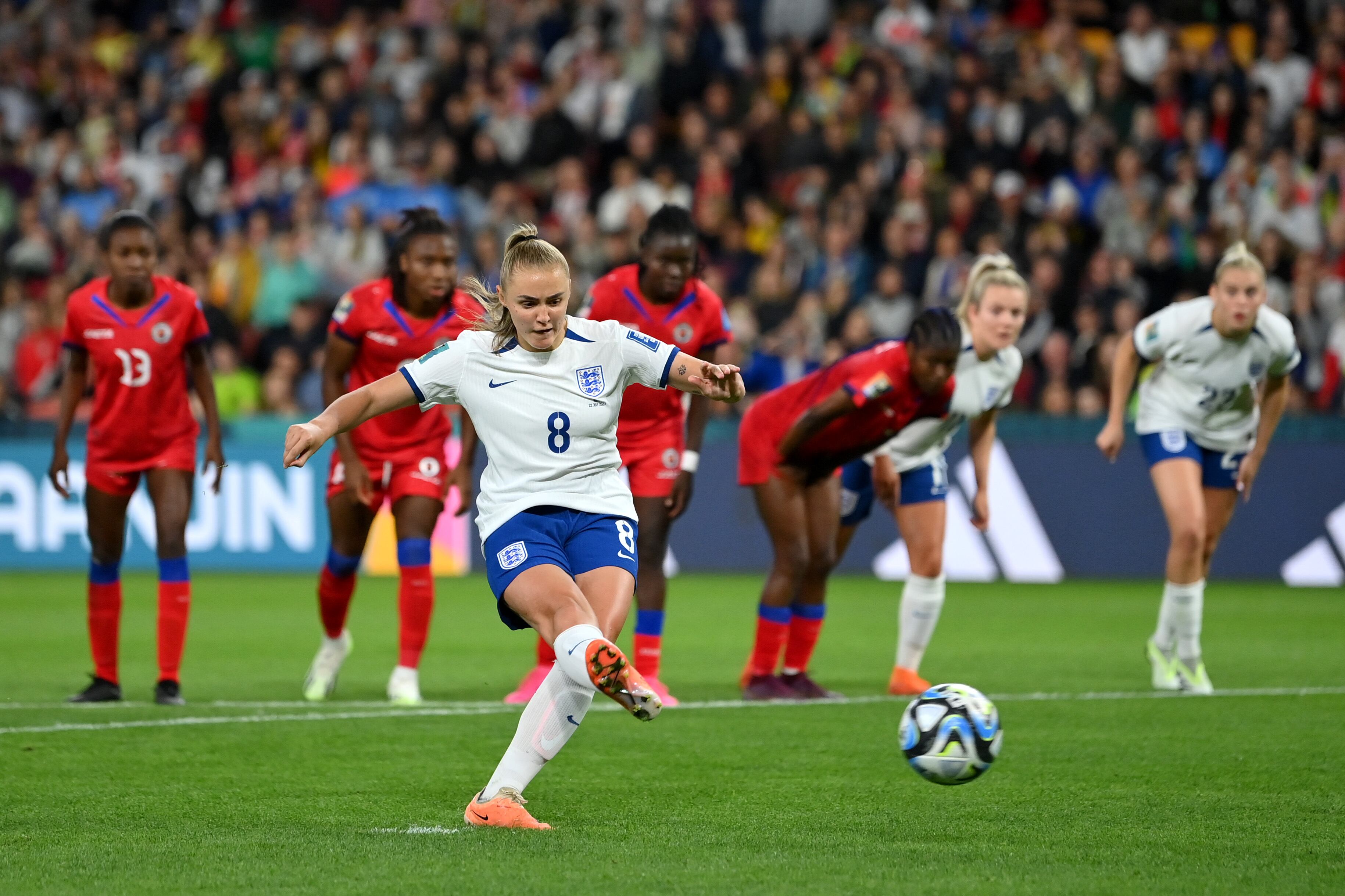 Georgia Stanway marcó el gol de la victoria para Inglaterra sobre Haití. (Photo by Justin Setterfield/Getty Images)