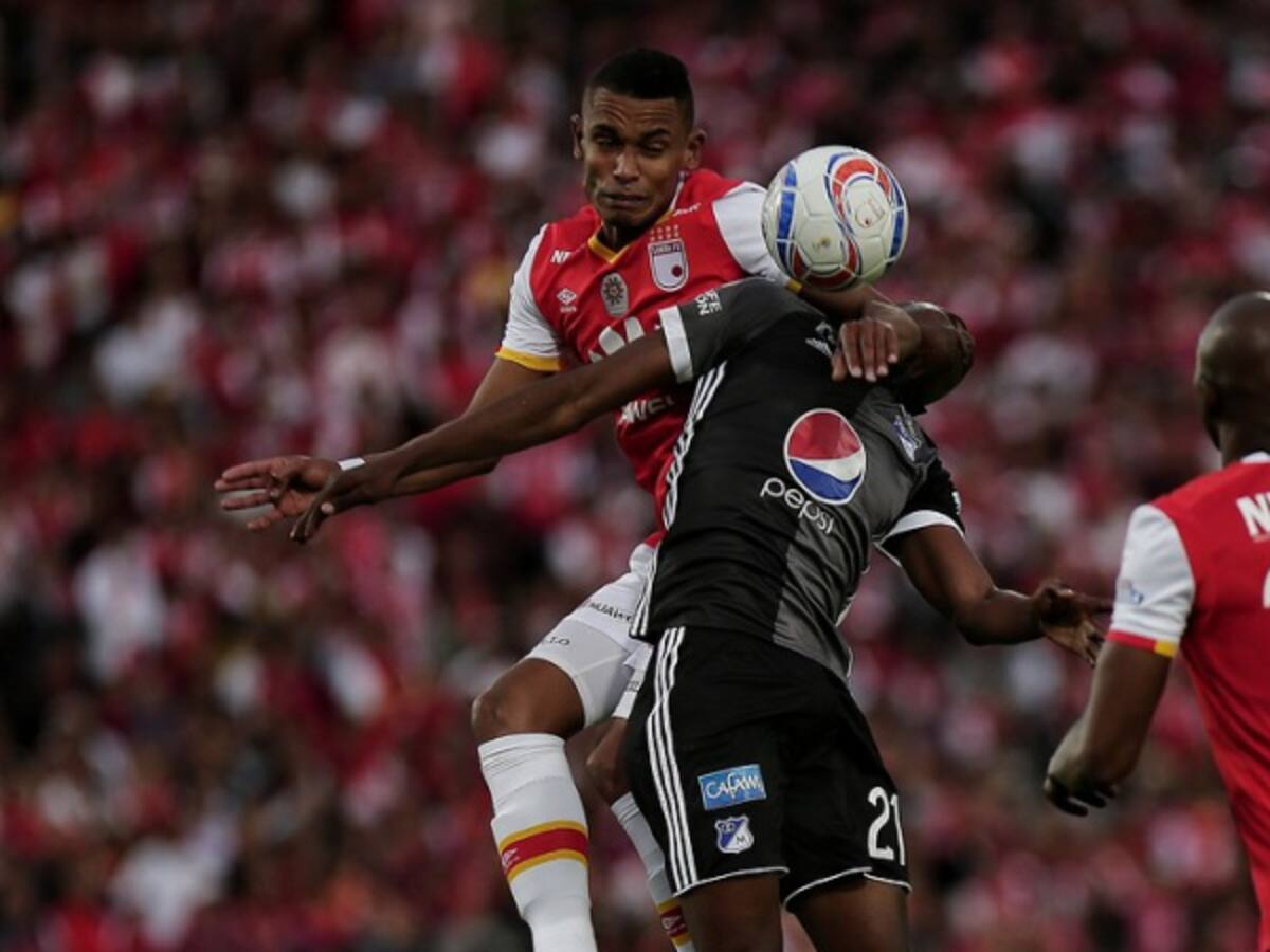 Con jugada de pelota quieta, Santa Fe vence a Millonarios y es líder de la Liga