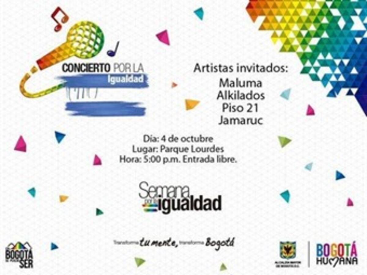 Viva el ‘Concierto por la igualdad’ en Bogotá. Entrada gratuita