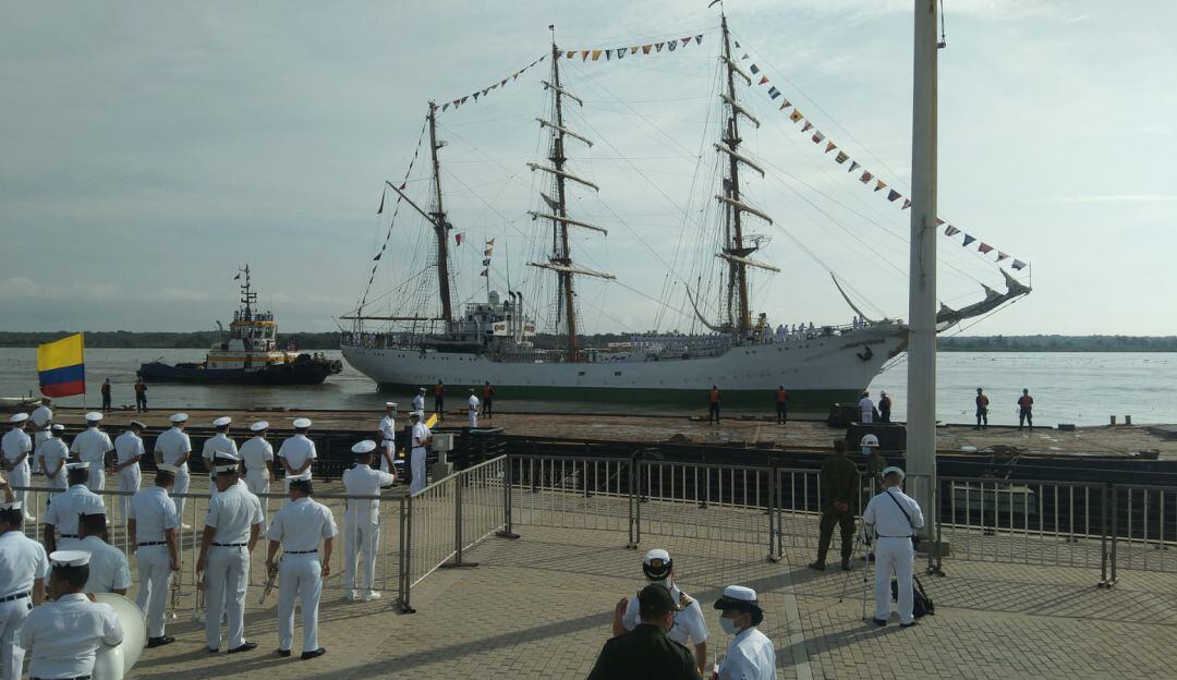 Llegada del Buque ARC "Gloria" a Barranquilla