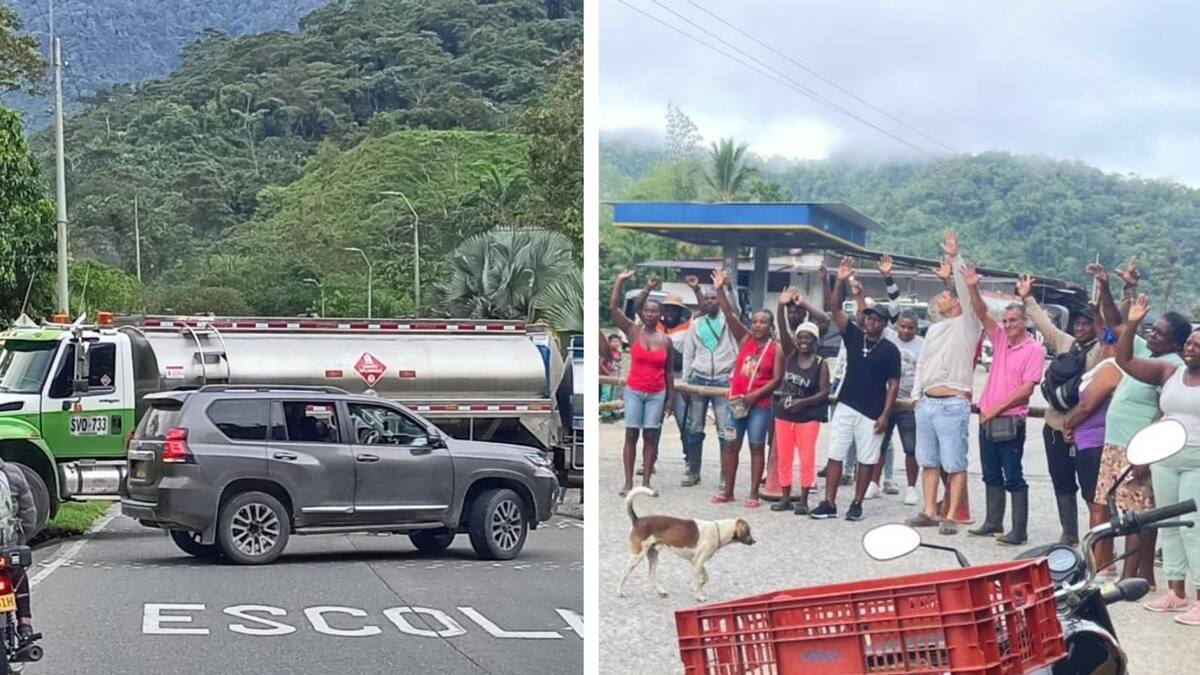 Vía Panamericana que comunica a Risaralda con el Chocó cumple 5 días de bloqueo