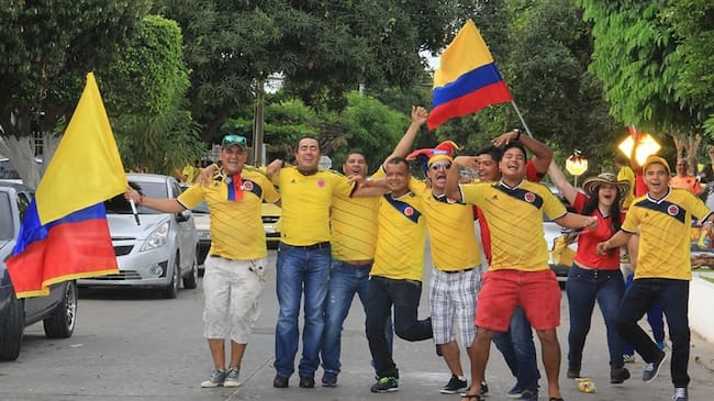 Colombianos celebran triunfo de la Selección Colombia. Foto: Colprensa
