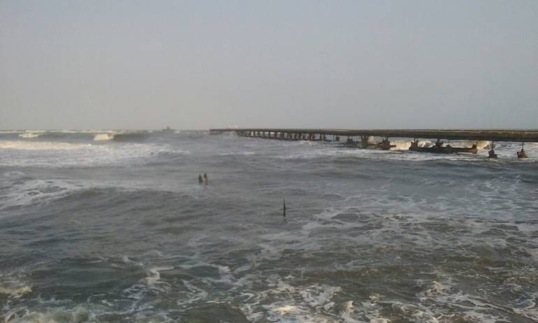 Deterioro del muelle de Puerto Colombia 