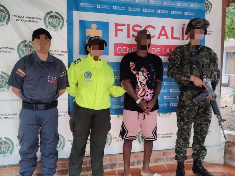 Tras labores de inteligencia el implicado fue capturado en el norte del Cauca. Crédito: Ejército Nacional.