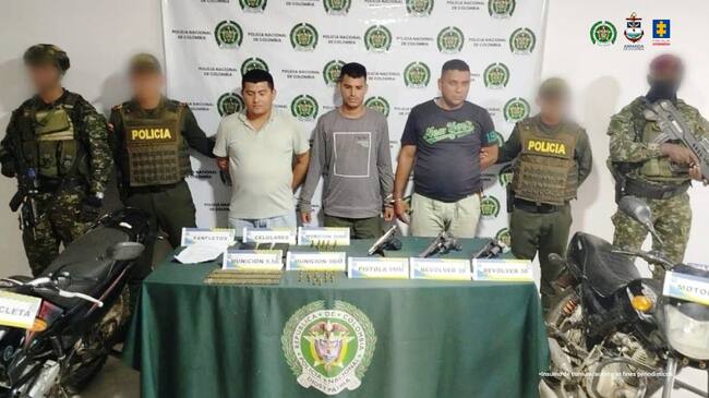 Cárcel para cinco personas que portaban armas de fuego en Bolívar