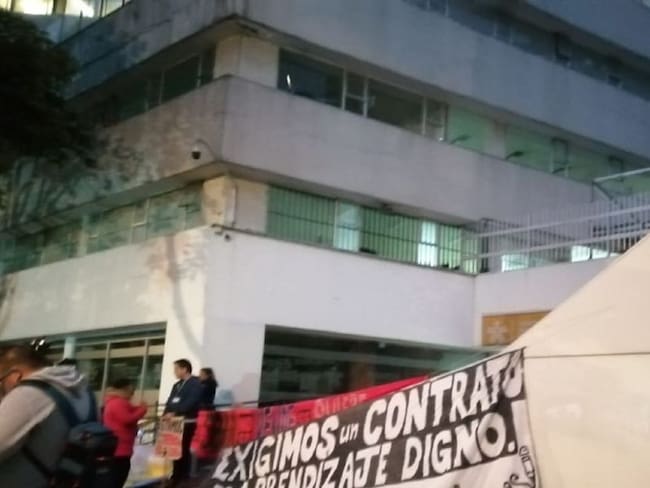 Estudiantes del Sena realiza este miércoles una protesta en Bogotá