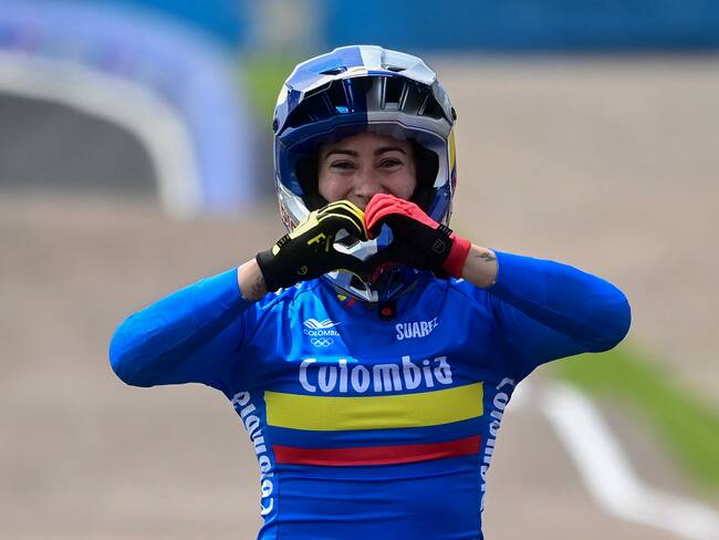 Mariana Pajón, deportista colombiana y doble medallista olímpica. (Photo by PABLO VERA/AFP via Getty Images)