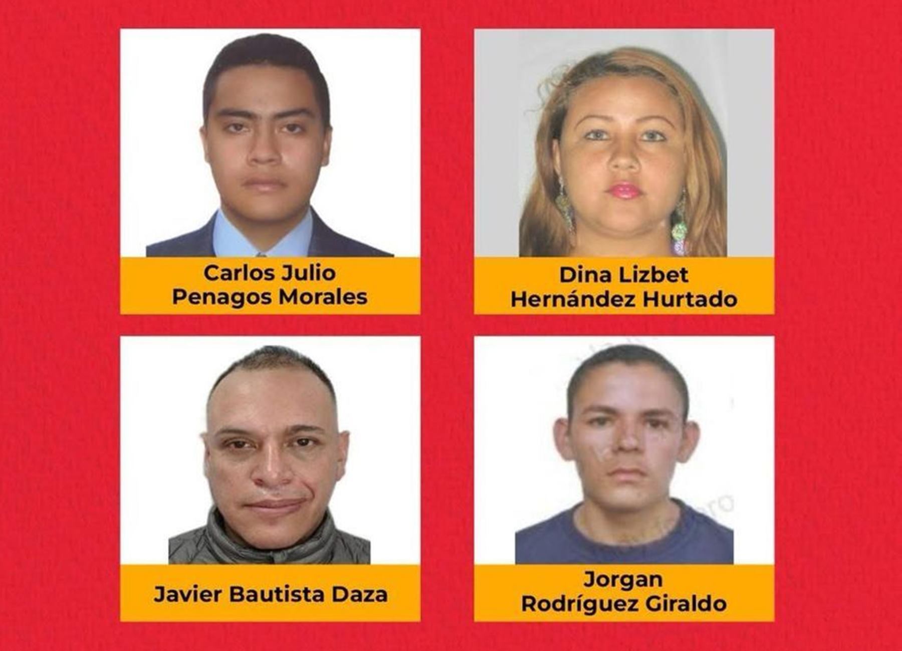 Cartel de los más buscados en Ibagué