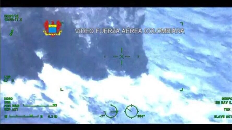 Búsqueda de los buzos desaparecidos. Foto: Fuerza Aérea Colombiana