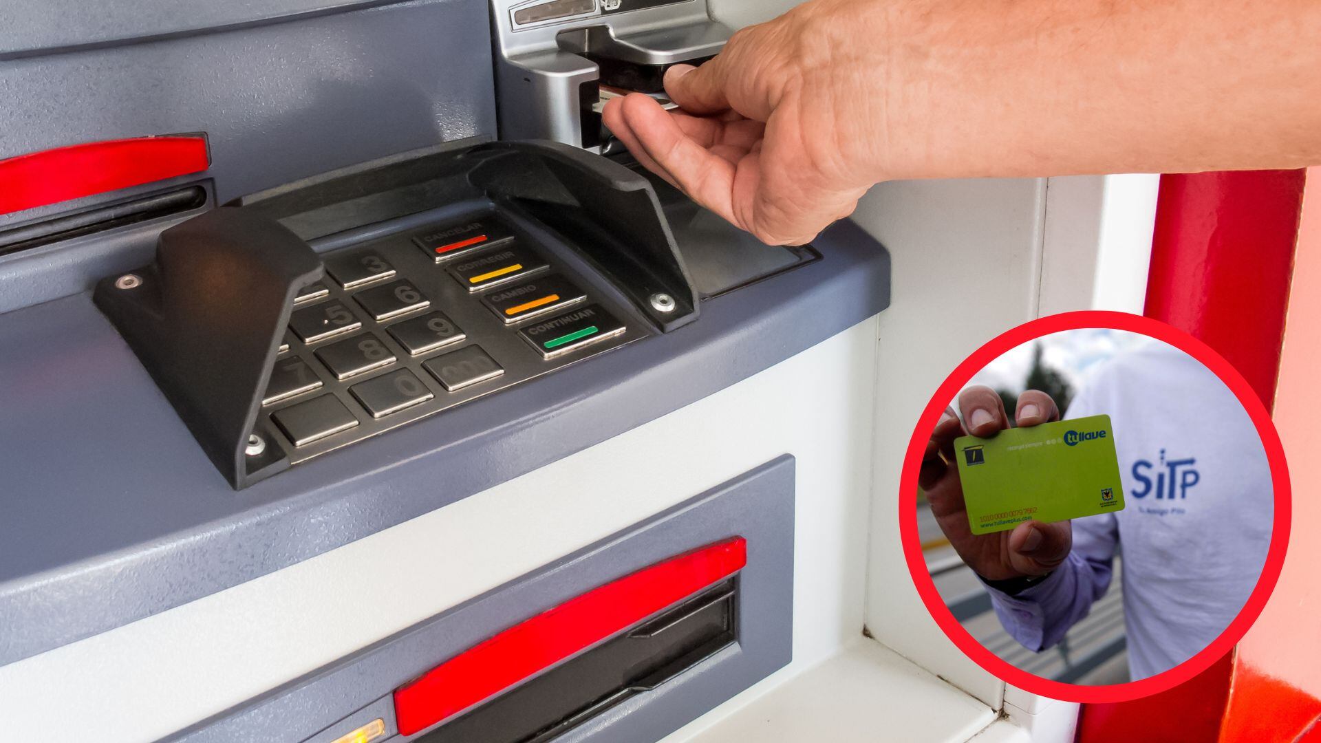 Persona recargando la tarjeta 'TuLlave' desde un cajero automático / Foto: GettyImages