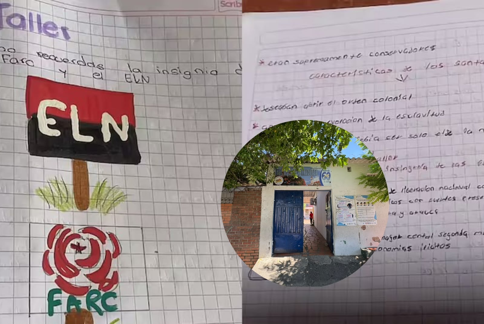 Autoridades abren investigación urgente por presunta tarea escolar alusiva a las FARC y el ELN.