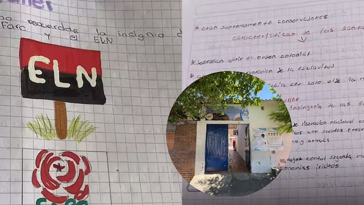 ¿Qué respondió la docente que dejó de tarea dibujar las insignias del ELN y las FARC?