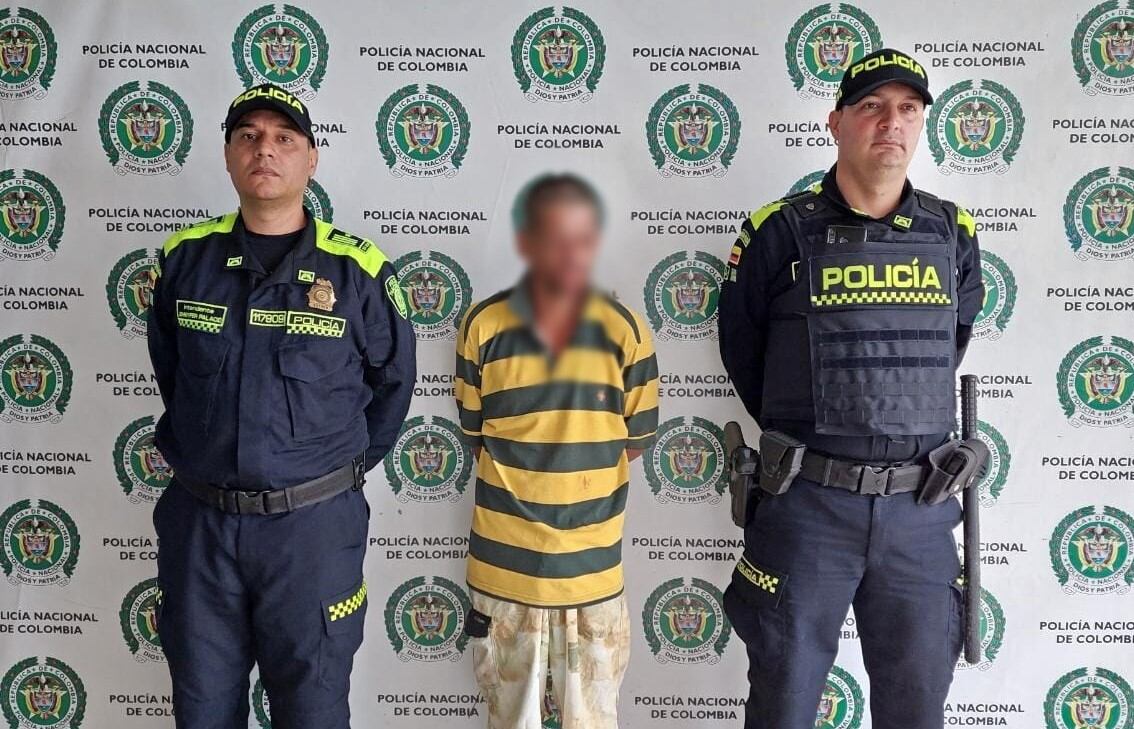 Capturado violencia intrafamiliar- foto Policía Antioquia