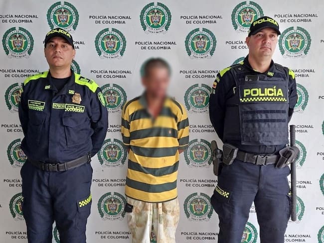 Capturado violencia intrafamiliar- foto Policía Antioquia