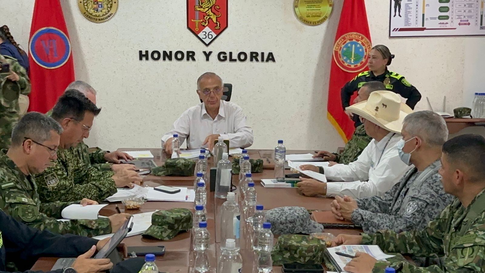 Consejo de seguridad en San Vicente del Caguán// Foto: MinDefensa