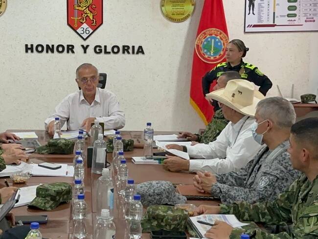 Consejo de seguridad en San Vicente del Caguán// Foto: MinDefensa