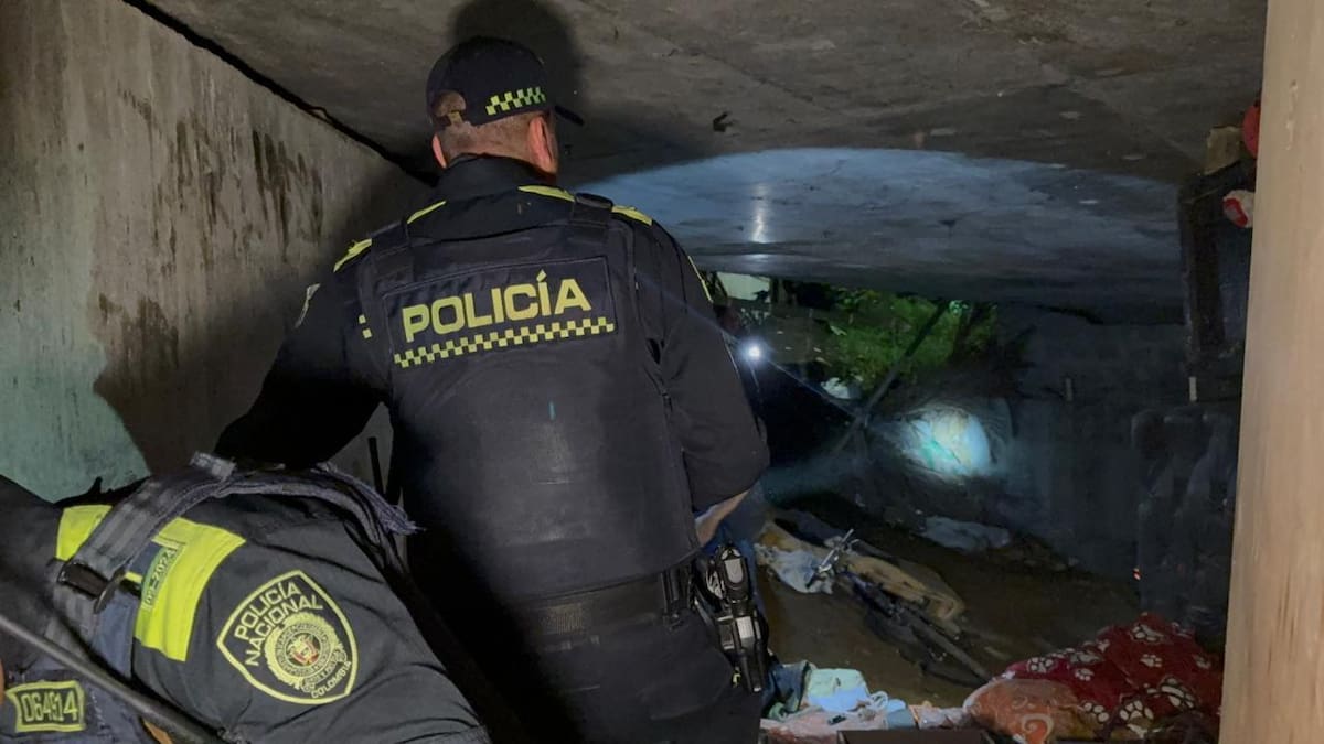 En Pereira, desmantelan cambuches que estaban ocultos bajo los puentes de la Avenida Paralela