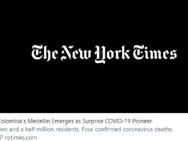 Para The New York Times Medellin es pionera ‘sorpresa’ en atención al virus