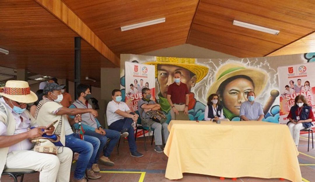 La minga indigena que estaba en la universidad del Tolima dejó el lugar y regresó al territorio. 