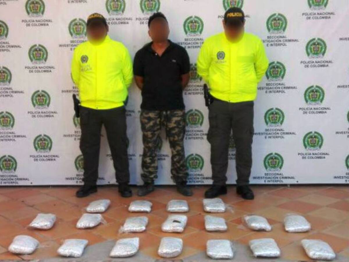 18 kilos de marihuana fueron incautados por la policía de Cartagena