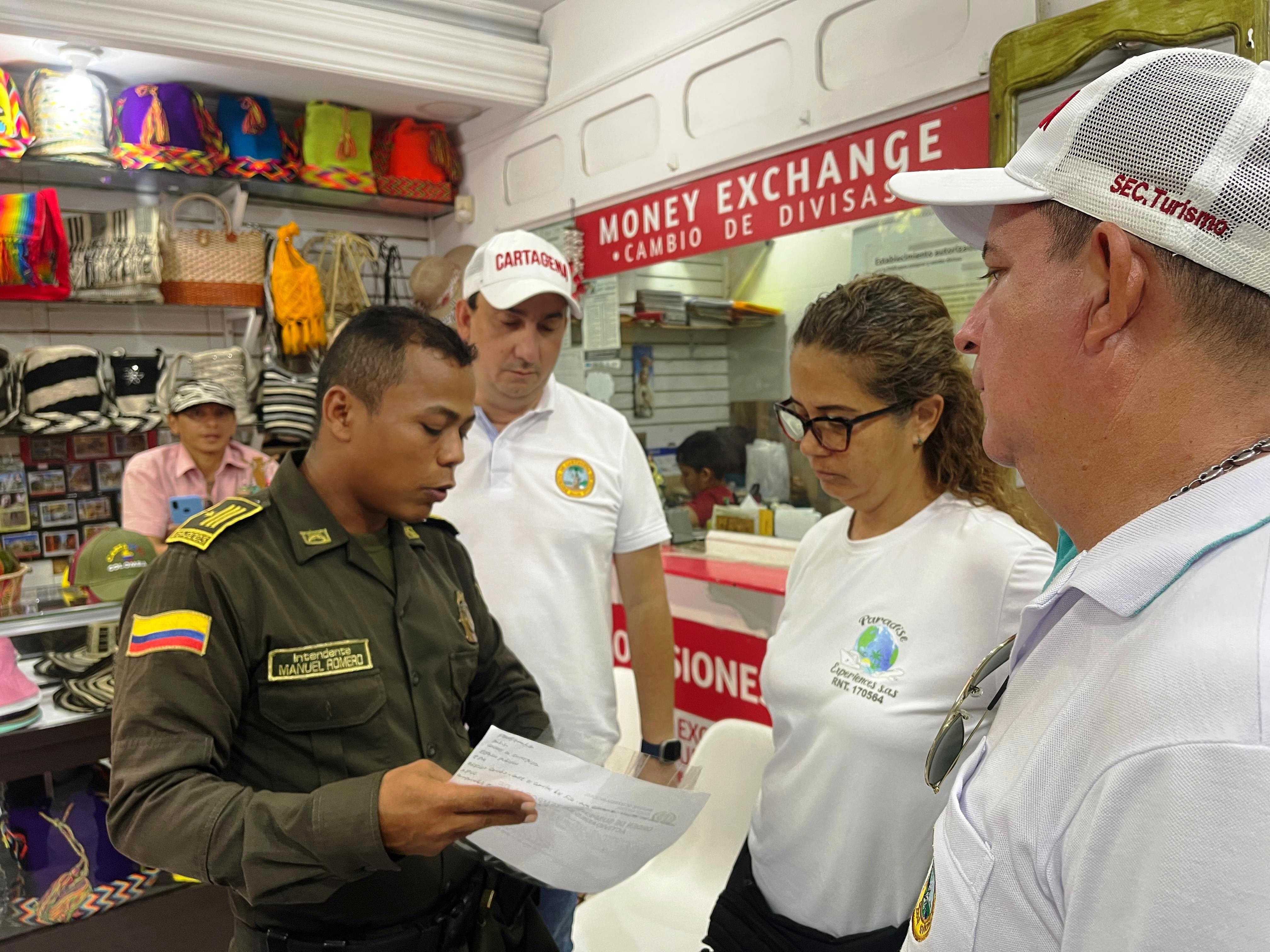 Suspendida actividad comercial de agencia de turismo en el Centro Histórico de Cartagena