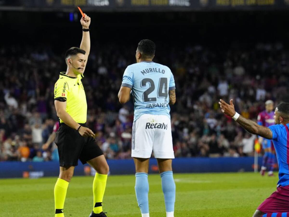 Jeison Murillo regresó a las canchas y salió expulsado ante Barcelona