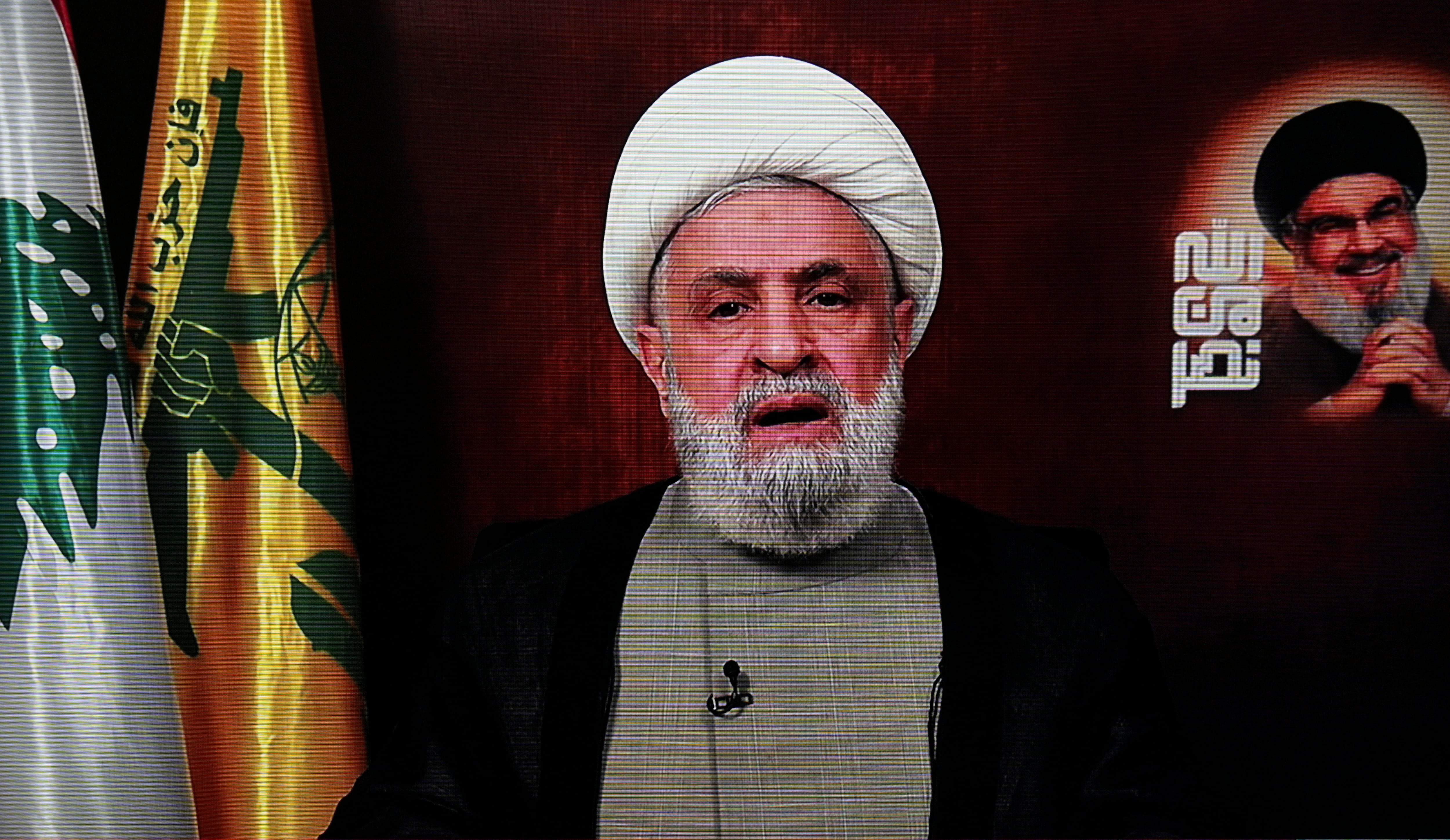 El líder de Hezbolá, Naim Qassem. 
EFE/EPA/WAEL HAMZEH
