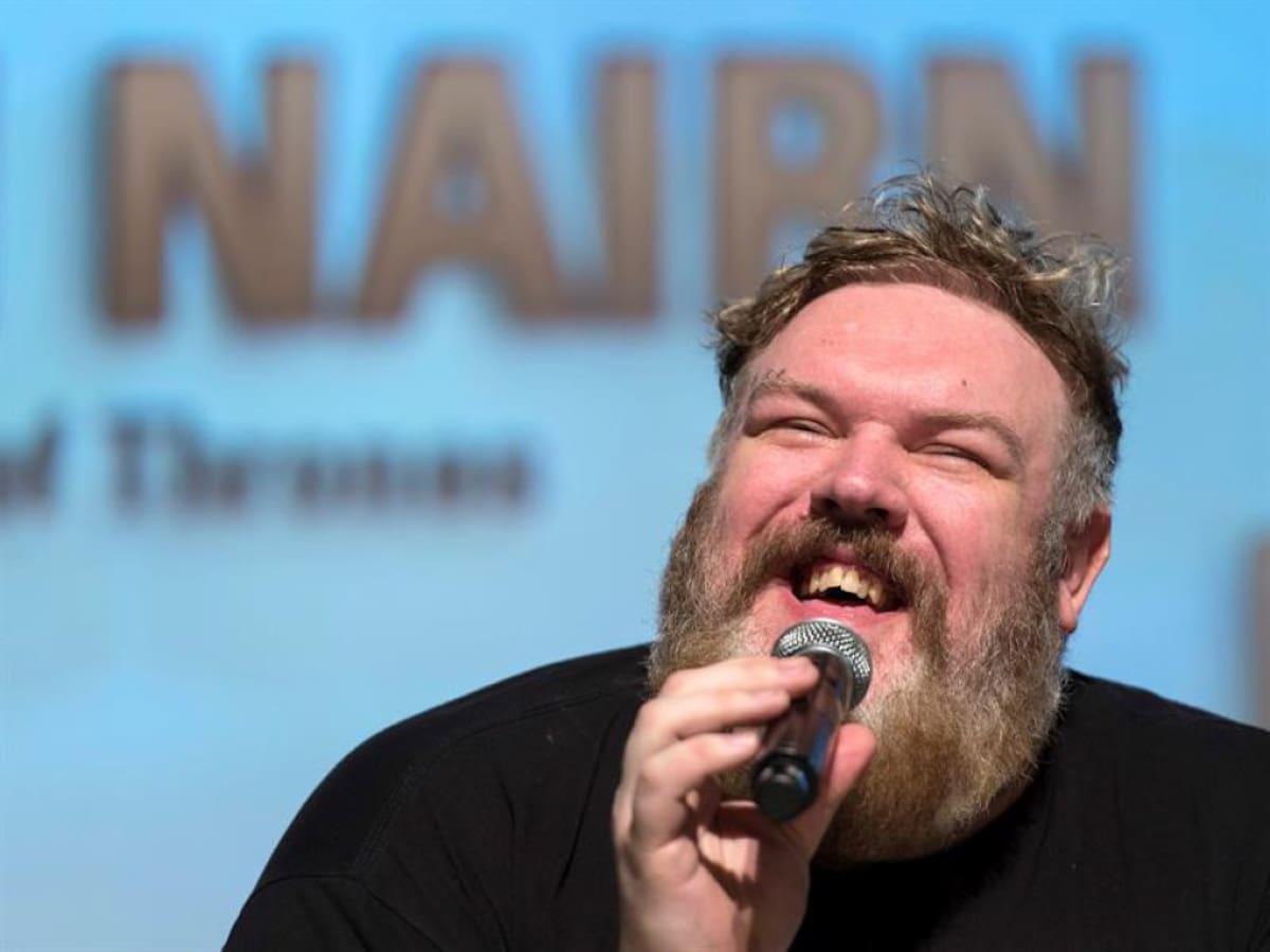 El actor irlandes  Kristian Nairn de juego de tronos, hace parte de las conferencias del festival del comic en Basel. 