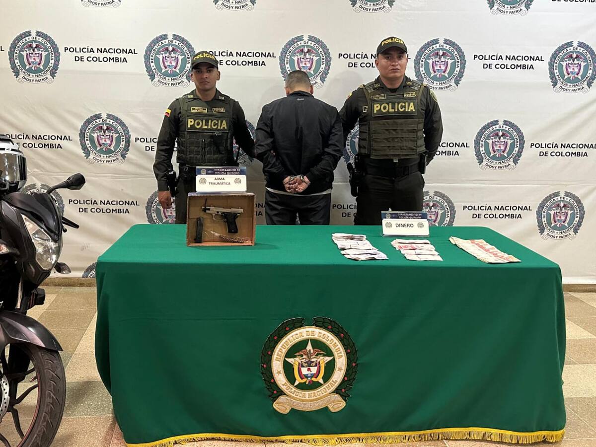 Policía capturó al hombre que se robó 6 millones de pesos de un banco en Armenia