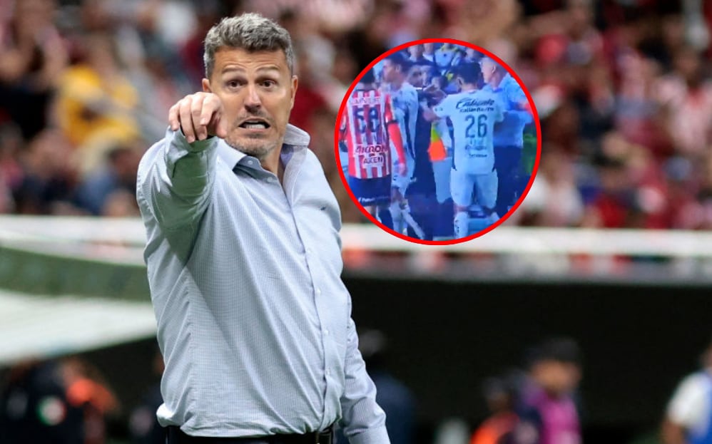 Óscar García, entrenador de Chivas, se fue expulsado en el partido ante León