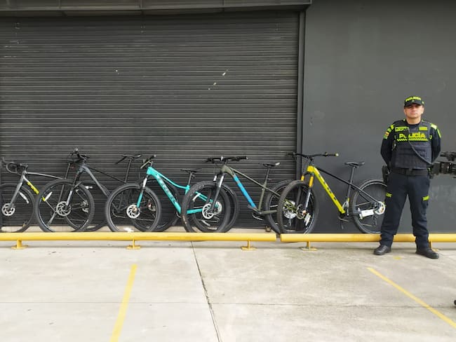 Bicicletas avaluadas en 30 millones de pesos en Teusaquillo. Foto: MEBOG