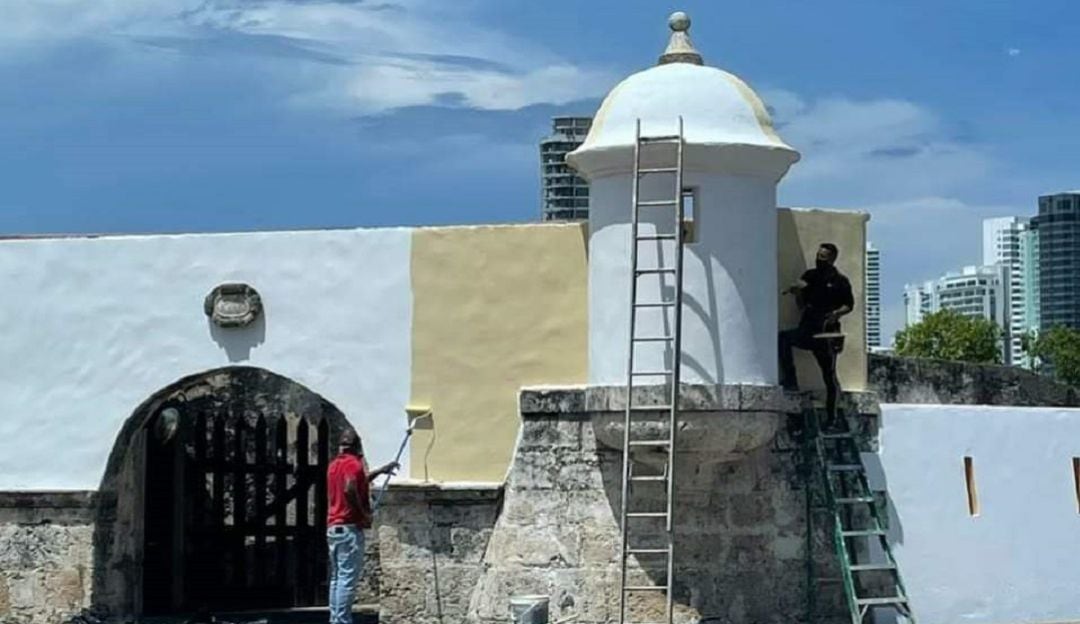 La intervención se adelanta en el fuerte San Sebastián del Pastelillo del barrio Manga