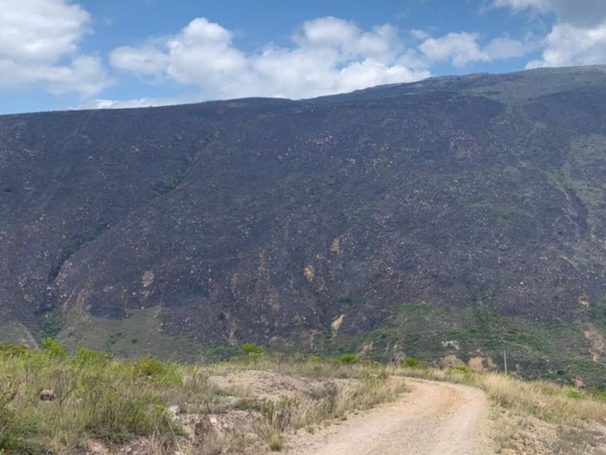 Incendio en Boyacá afectó al menos 150 hectáreas de zona vegetal