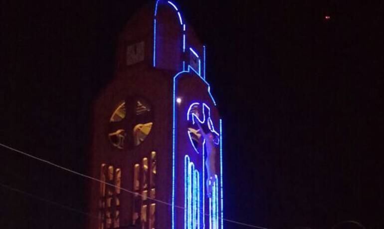 Alumbrado navideño en el municipio de Quimbaya, Quindío