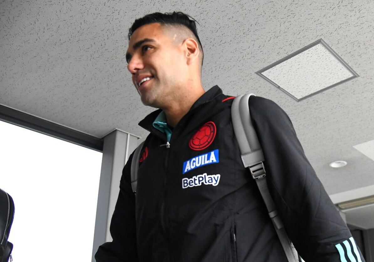 Radamel Falcao García en su llegada a Osaka con la Selección Colombia / FCF
