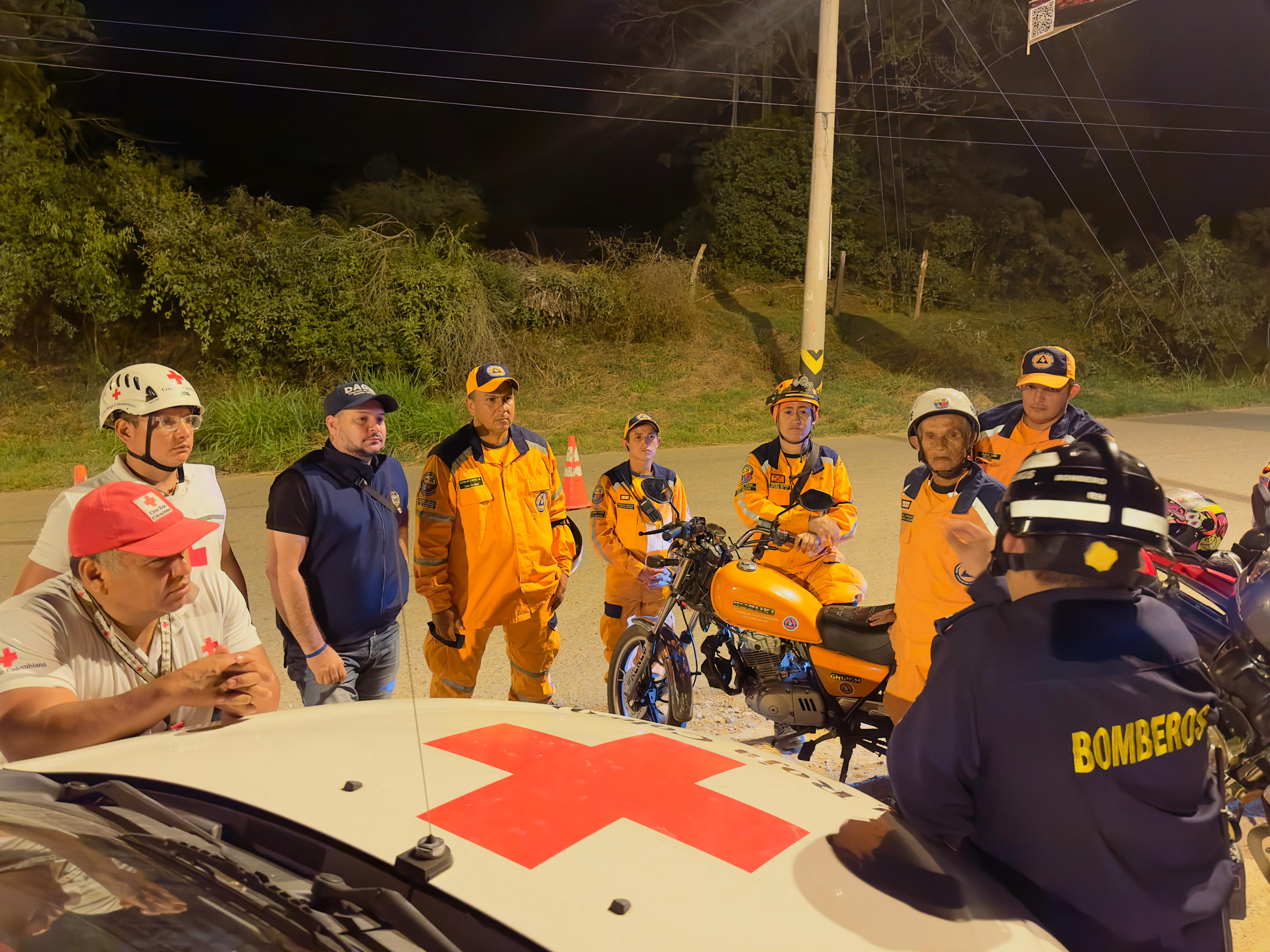 Los organismos de socorro del Tolima emprendieron las labores de búsqueda de un grupo de peregrinos