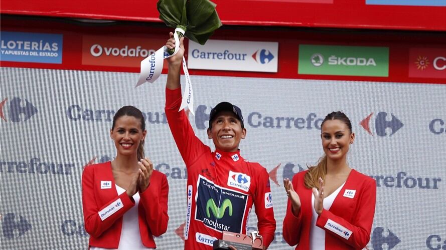 Nairo Quintana, actual líder de la Vuelta a España. Foto: Agencia EFE
