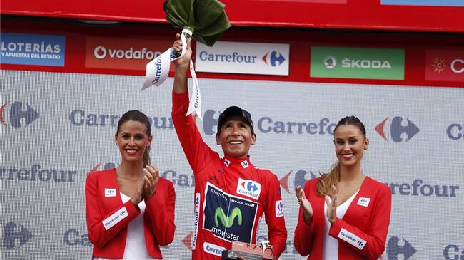 Nairo Quintana, actual líder de la Vuelta a España. Foto: Agencia EFE