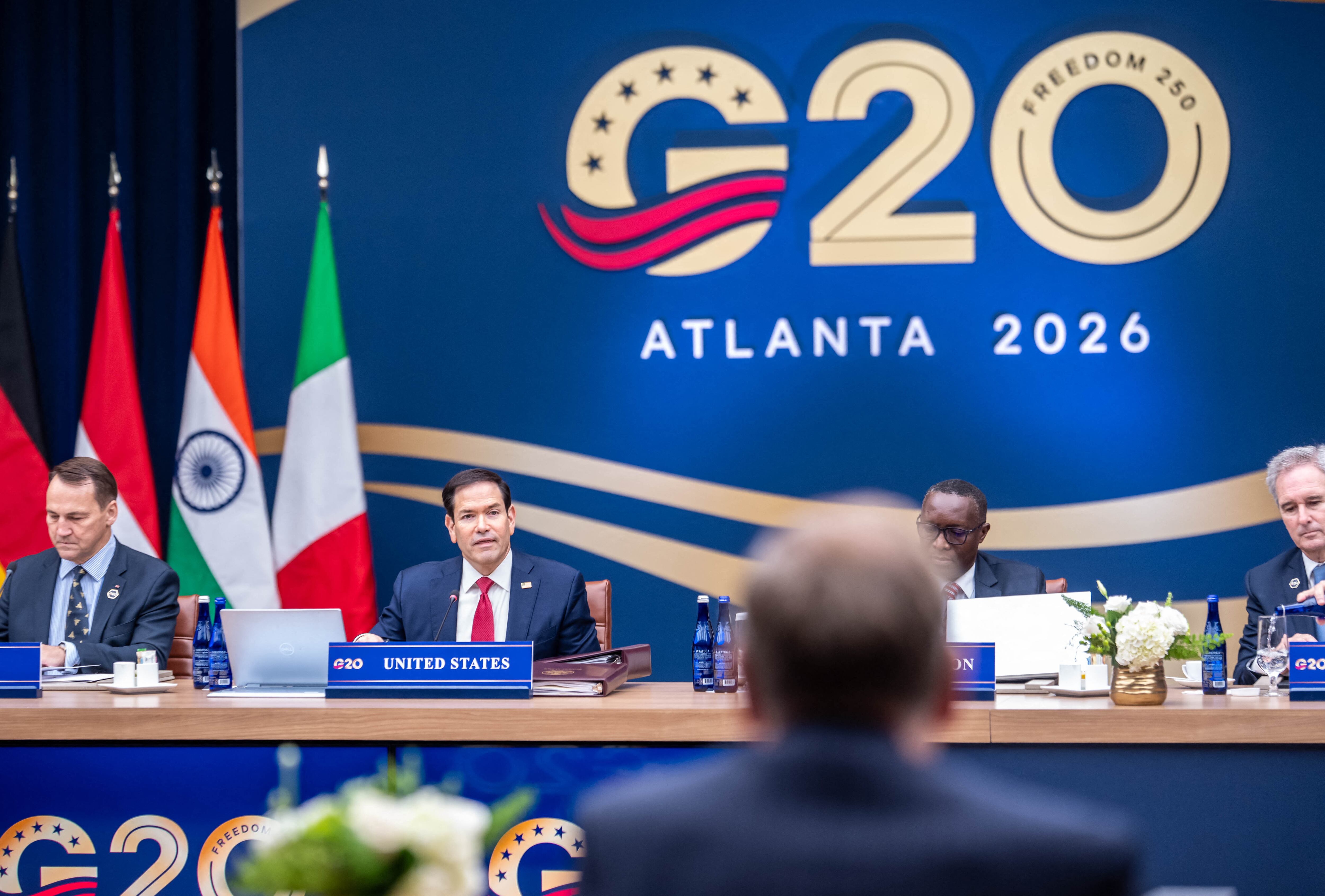 30 October 2026, United States, Atlanta: U.S. Secretary of State Marco Rubio (second from left). Imagen tomada de Getty Imagenes (Crédito: picture alliance / Colaborador)