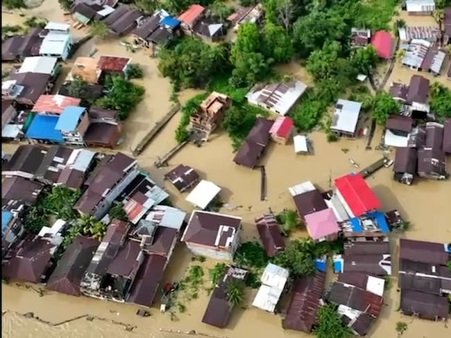 Iscuandé bajo el Agua, el desbordamiento del río generó graves afectaciones