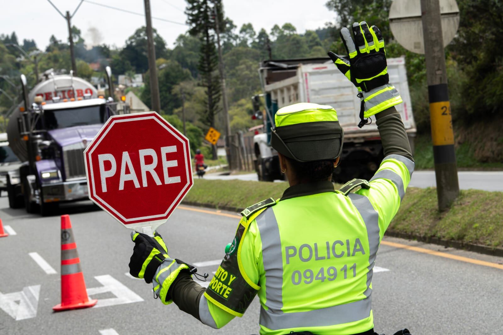 Restricciones en vías- foto policía de carreteras Antioquia