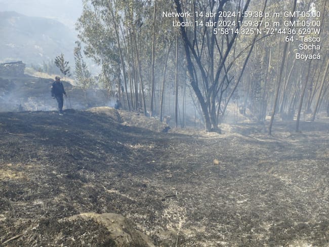 Y continúan los incendios en Boyacá, esta vez en 3 municipio del Departamento