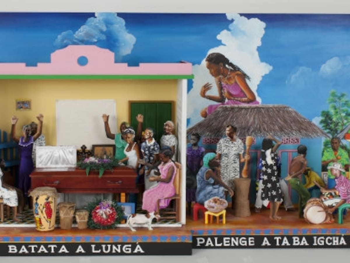 Con la obra "Un Lumbalú sentido para Batata III", el artista Edgardo Camacho Pérez ganó el Gran Premio del Salón BAT