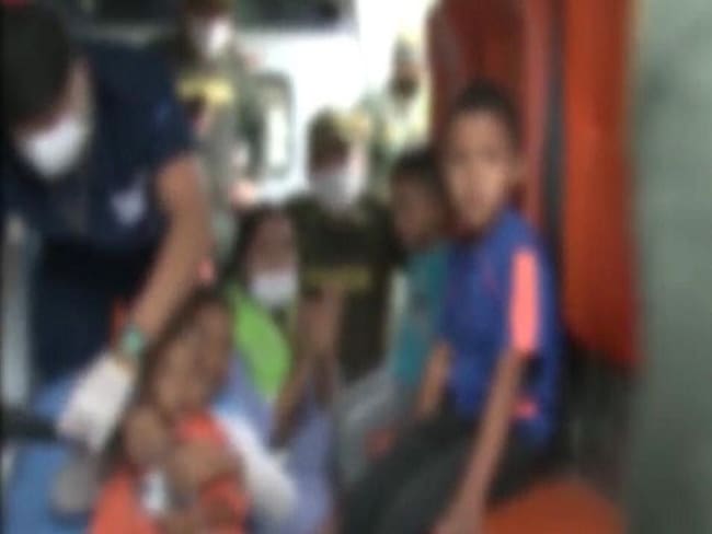 Mujer y sus cuatro hijos fueron rescatados en Candelaria