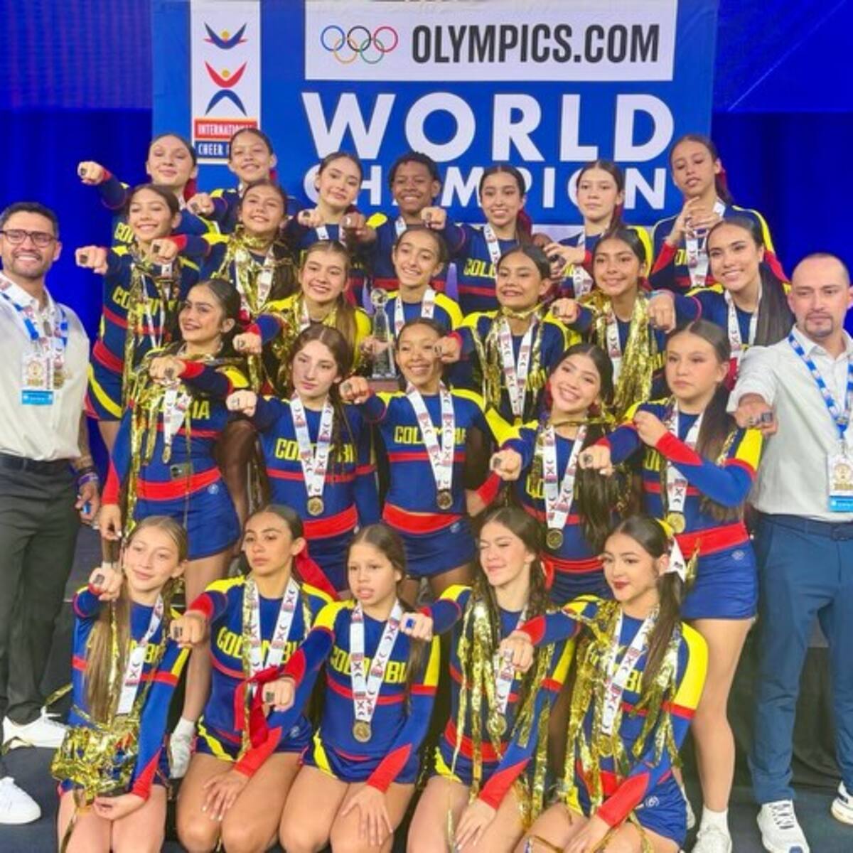 ¡Orgullo nacional! Selección Colombia de porrismo ganó el Mundial de Naciones ICU 2026