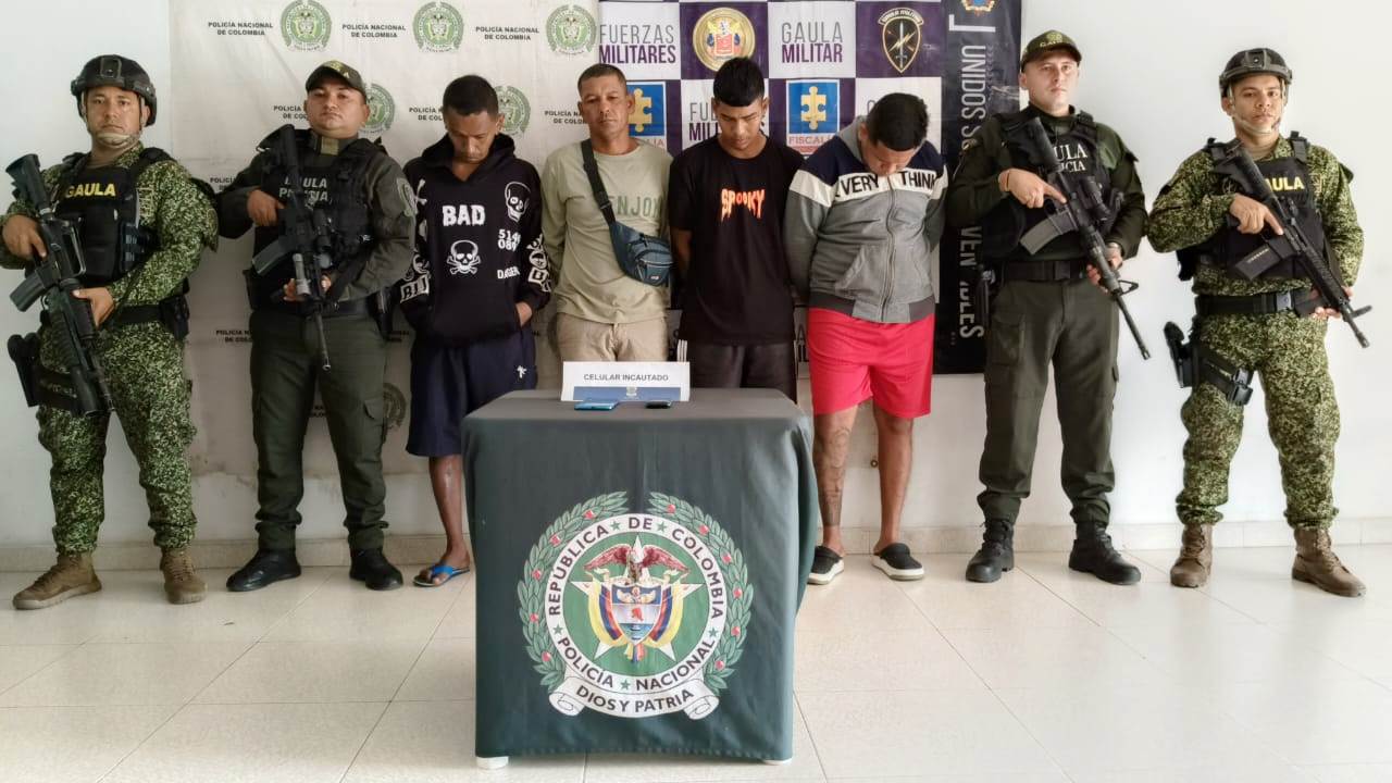 Cayeron cuatro integrantes del Clan del Golfo dedicados a extorsionar en el sur de Bolívar