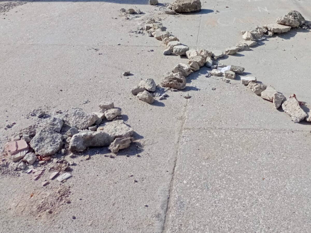 Amenazan a dos habitantes de El Líbano en Cartagena con una cruz hecha con piedras