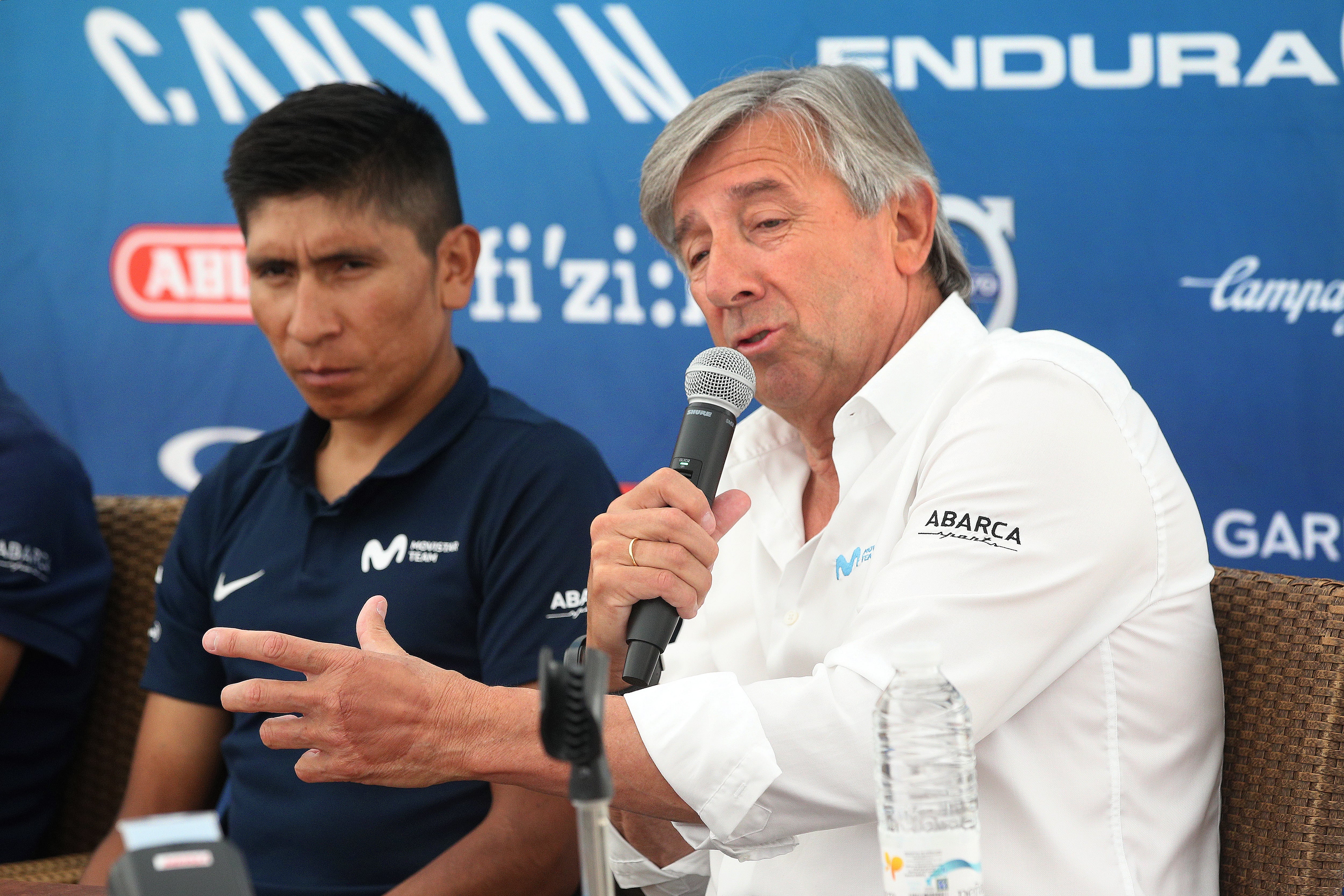 Eusebio Unzué junto a Nairo Quintana. (Photo by Chris Graythen/Getty Images)